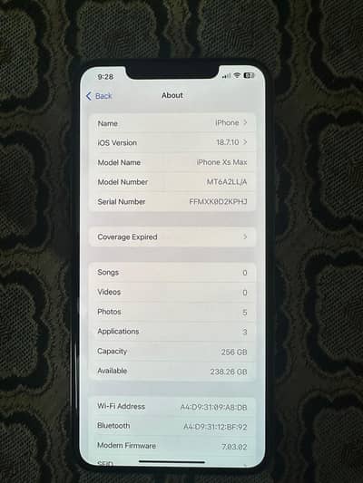 Iphone XS max PTA Approved