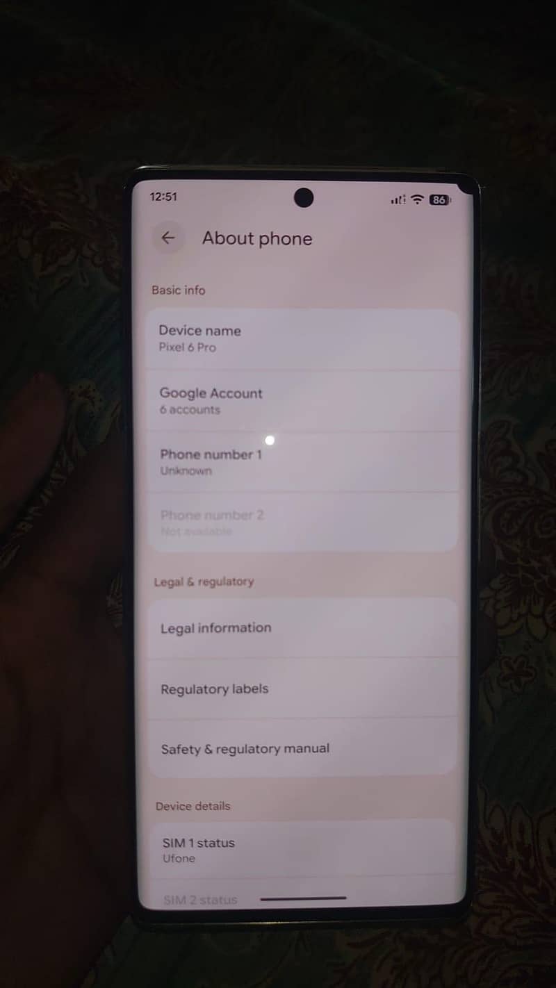Google Pixel 6 Pro 6