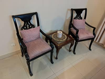 2 Pure wood Coffee Chairs for Sale (Table NOT included)