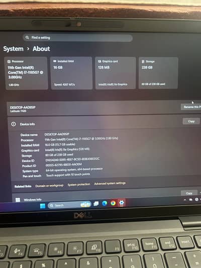Dell Latitude 7420 - i7 11th Gen - 16GB RAM - 256GB SSD