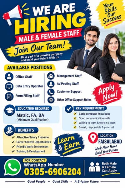 male and female Staff need