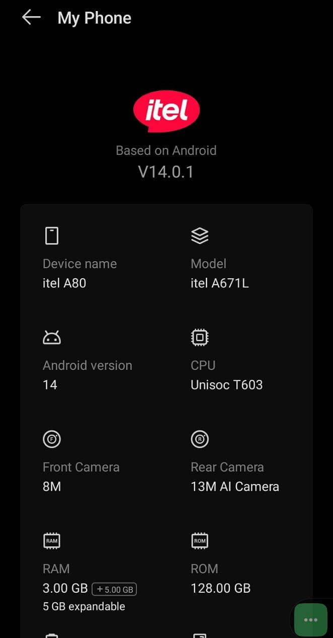Itel A80 9