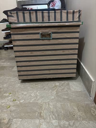 Steel trunk , steel peti , steel sandoq . Storage box