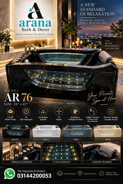 Fiberglass Jacuzzis - Luxury Bathroom Tub - Acrylic Jacuzzi Style Tubs