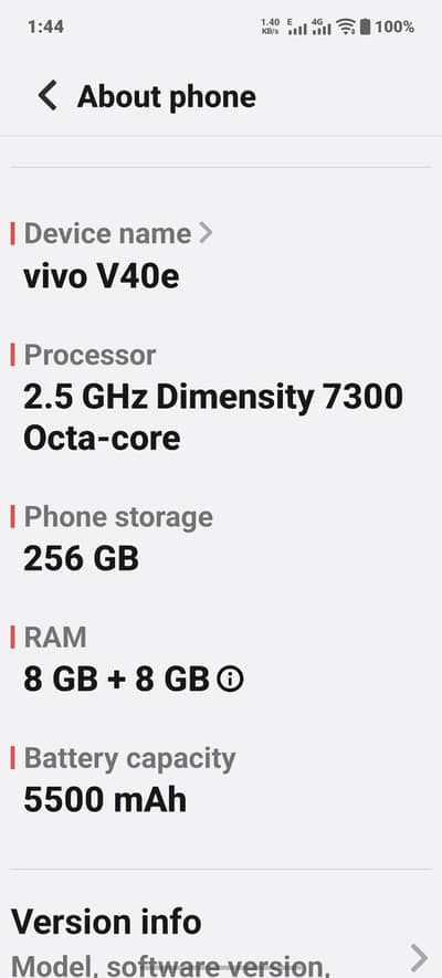Vivo V40e