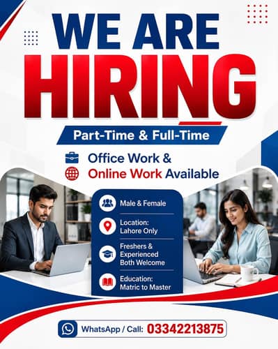 MAles and FEMALES STAFS  ARE REQUIRED