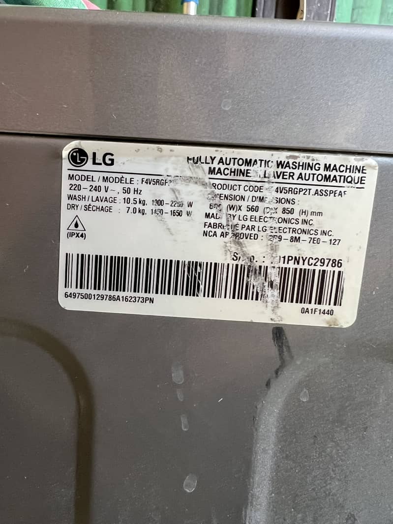 LG Fully Automatic Washer/Dryer 3