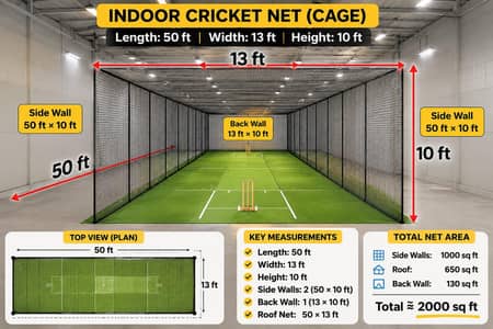 Sports Court / Cricket Net / Artificial grass / Indoor sports floor /