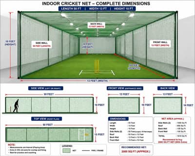 Sports Court / Cricket Net / Artificial grass / Indoor sports floor /