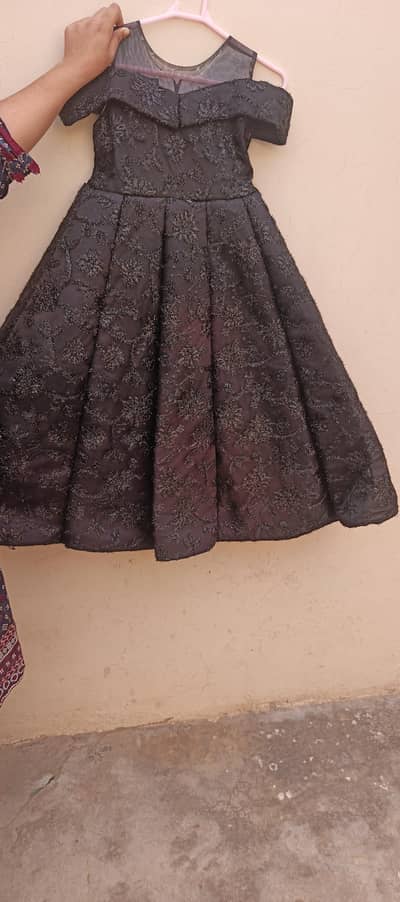 Black Frock with Can can 9-10 years