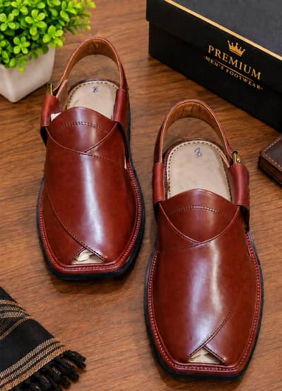 Original Leather Smart Zalmi Chappal - The Pashtoon Culture Jhang