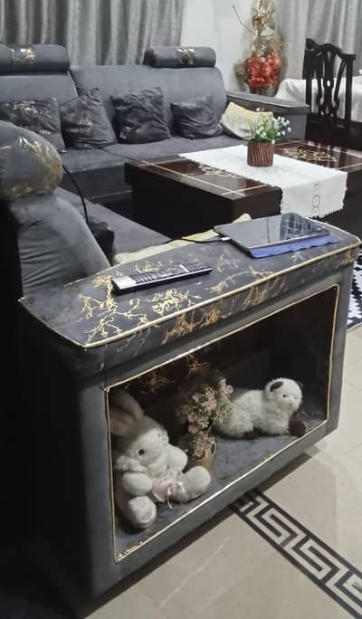 seven sitter L shape sofa