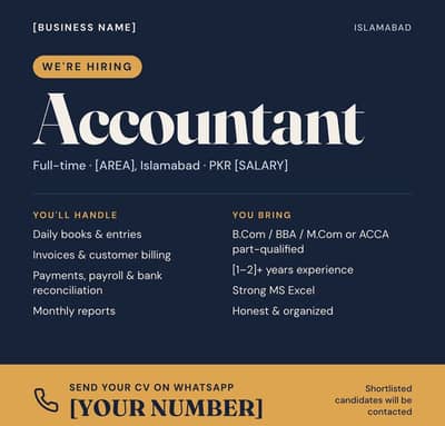 Accountant Required- Islamabad
