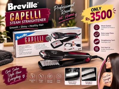 Breville Capelli Steam Straightener | premium stylling