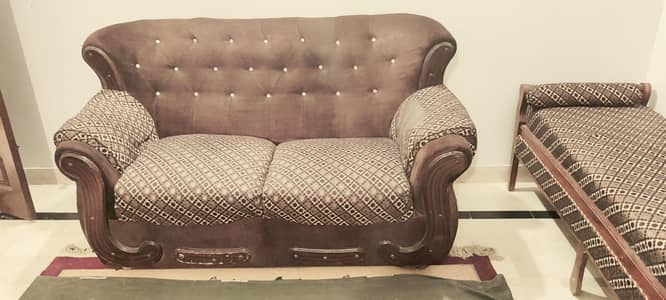 7 seater sofa set with center table and side sethi