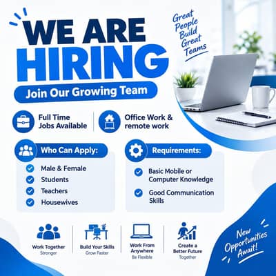 Full time part time and home base jobs are available