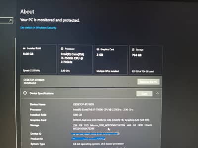Lenovo ThinkPad E570 | Core i7 7th Gen | GTX 950M 2GB | 8GB RAM | 256