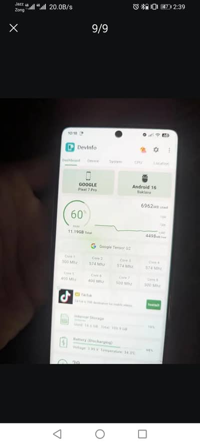 Google Pixel 7 pro PTA approved full ok