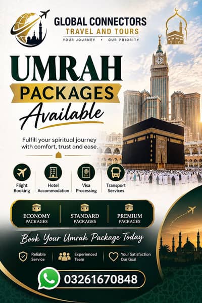 Umrah packages available at good prices