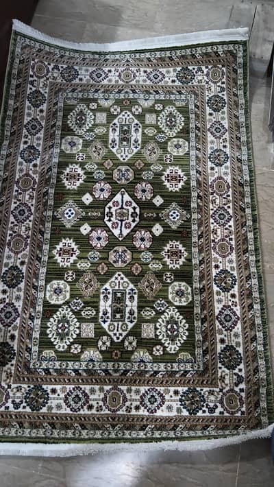 New 100×150 green color Turkish carpet never used
