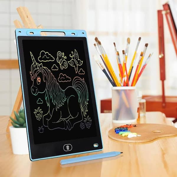 Multicolor LCD Writing Tablet 8.5 Inches Drawing Board for Kids| Preschool Children Electronic E-Writer Slate Toy Gadget| Doodle & Scribble Digital Memo Erasable Notebook Drawing Board Pad for Educational Learning, Handwriting, and Drawing.
