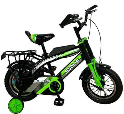 kids new bicycle and charging car