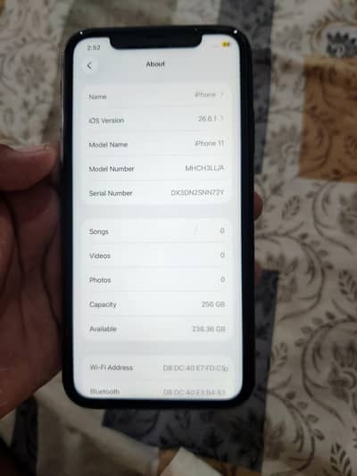 Apple iPhone 11 256gb water pack 91 battery health