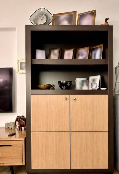 Imported wood cabinet with shelves