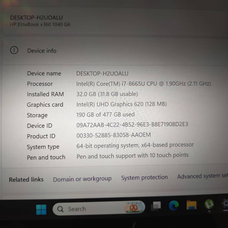 Touch screen with 360 i7 9