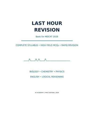 ‎Last Hour Revision MDCAT 2026 Edition