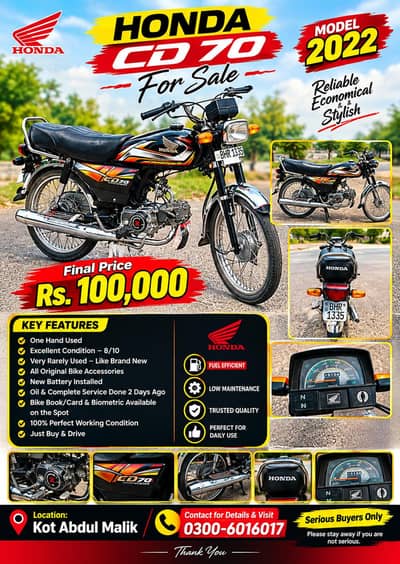 Honda CD 70 Model 2022