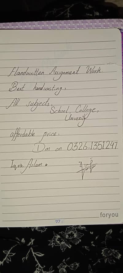 handwritten assignment