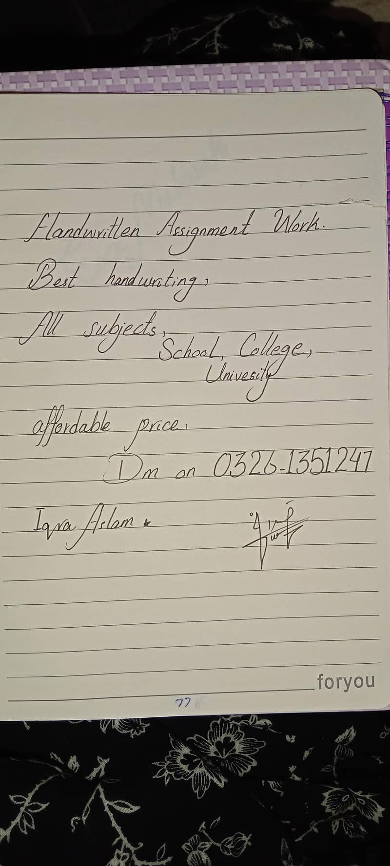 handwritten assignment 0