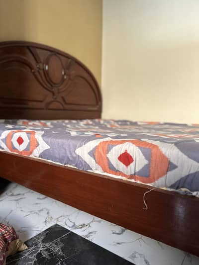 WOODEN DOUBLE BED