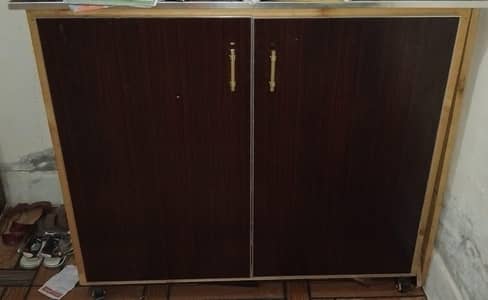 wooden iron stand with  hanging  wardrobe