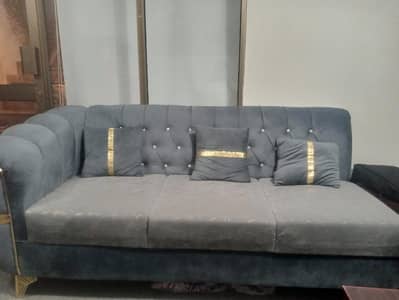 L shaped, 7 seater sofa.