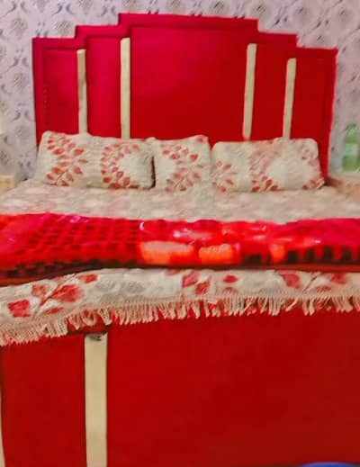latest bed with stylish side tables