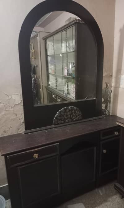 dressing and showcases made of good quality wood