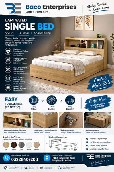 Complete Bed Set | Double Bed | Side Tables | Dressing | Modern Design