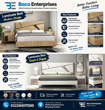 Luxury Bedroom Set | King Size Bed | Dressing Table | Bedside Tables