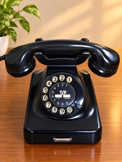 Original Vintage Black Rotary Telephone