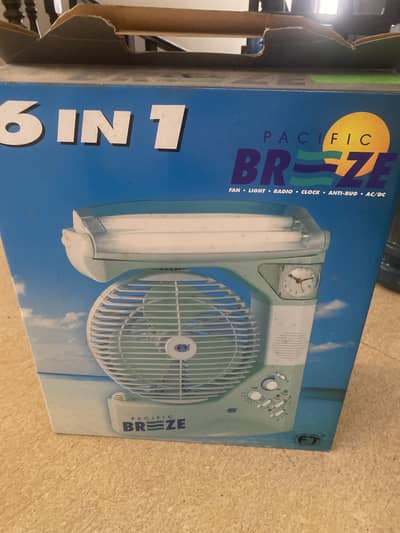 Pacific Breeze 6 in 1 Emergency Fan /Light/ Radio/ Anti Bug