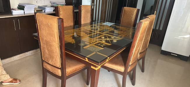 Kalamkaar Design Dining Table (6 chairs)