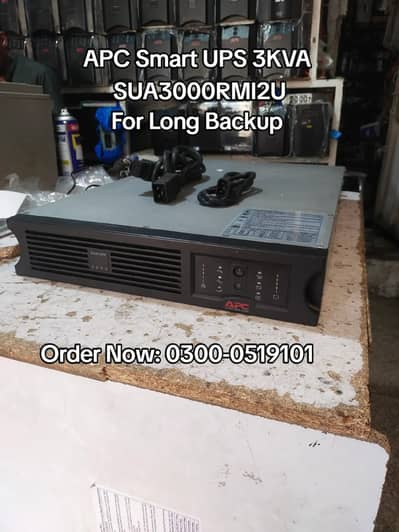 APC SMART UPS 3KVA SUA3000RMI2U 2700WATT 48V For Short & Long Backup