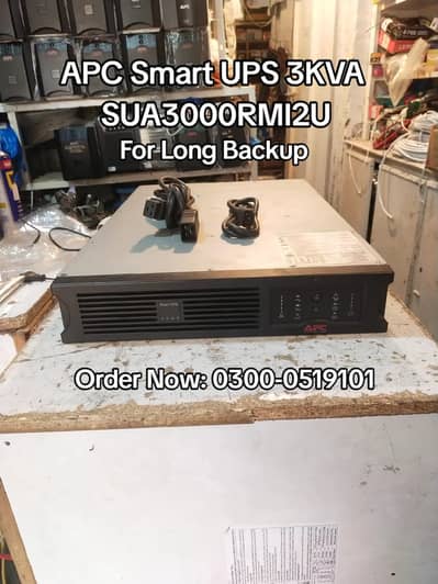 APC UPS 3KVA SUA3000RMI2U 2700WATT 48V For Short & Long Backup