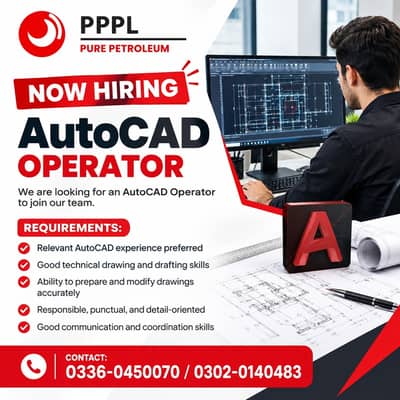 AutoCAD Operator Required || Male Job || Urgent Hiring