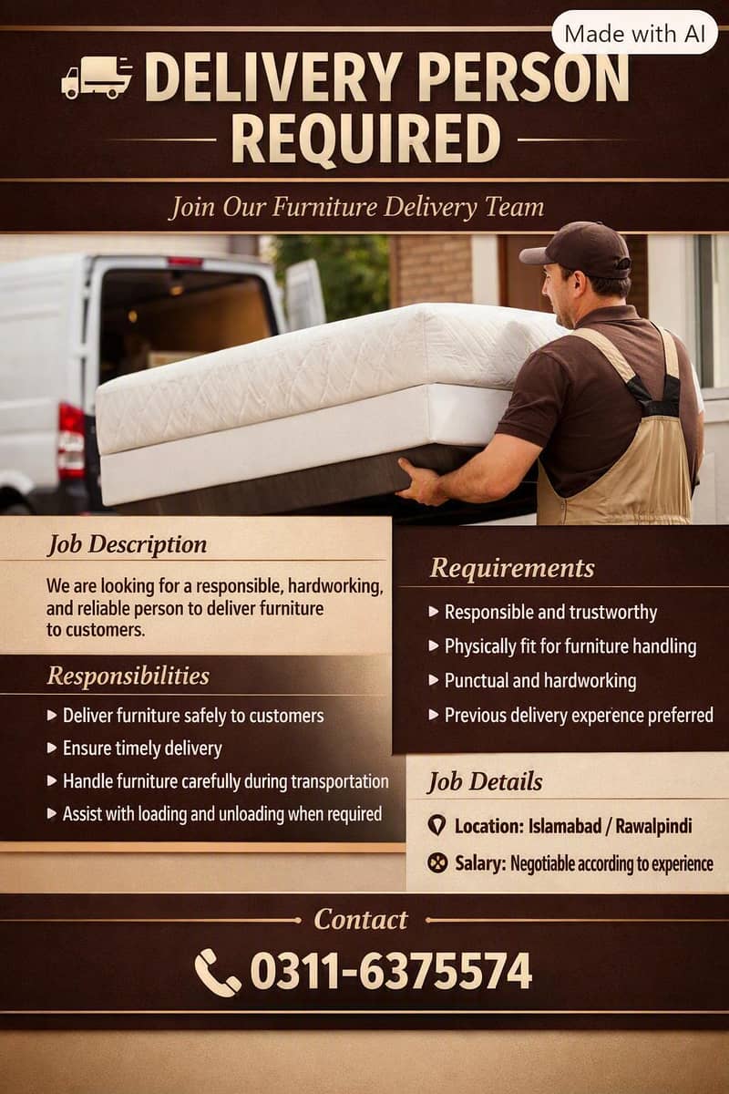 Delivery Driver Required 0