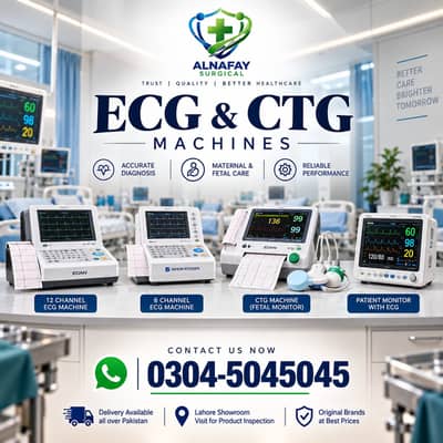 ECG, CTG, Syringe Pump, Infusion Pump, Fetal Doppler & Sonicaid Avail