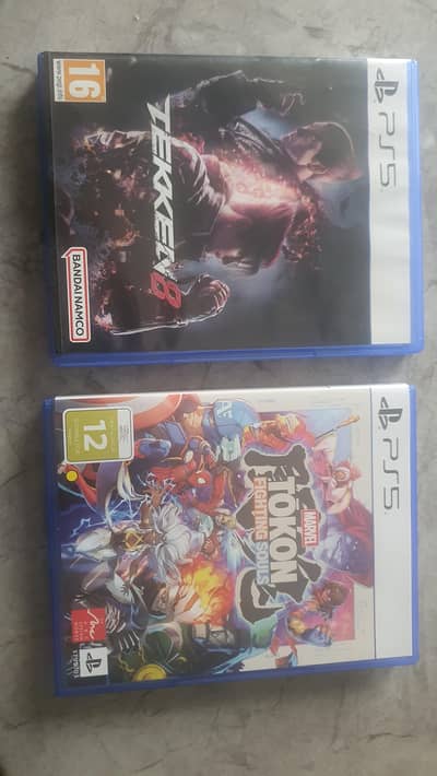 PS5 Marvel Token and Tekken 8 games Discs for sale