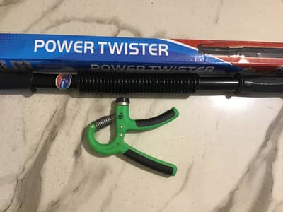 Power Twister 30kg Bar + Hand Gripper Set (Like New)